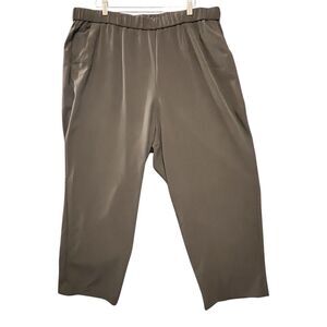 Women's Croft & Barrow Pants Plus Size 22WS Stretch Pull On Pockets Brown
